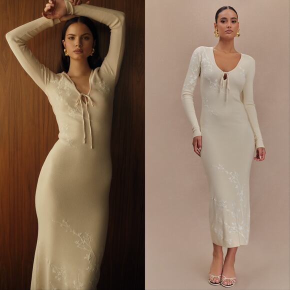 New Meshki McKenna Knit Midi Dress - Picture 1 of 5